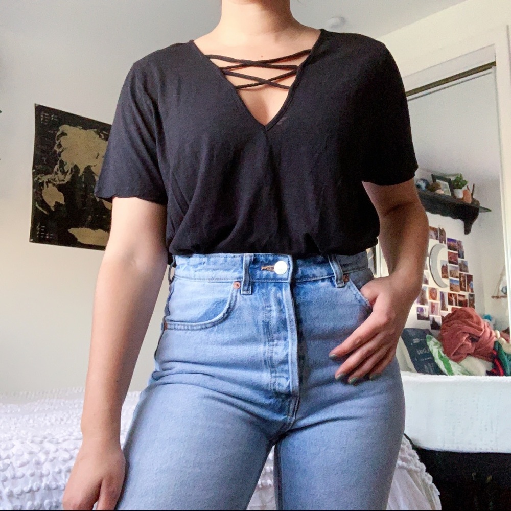 lace up t shirt